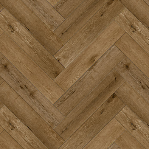 Amber Oak SPC herringbone flooring - Area Floors AC-503-HB