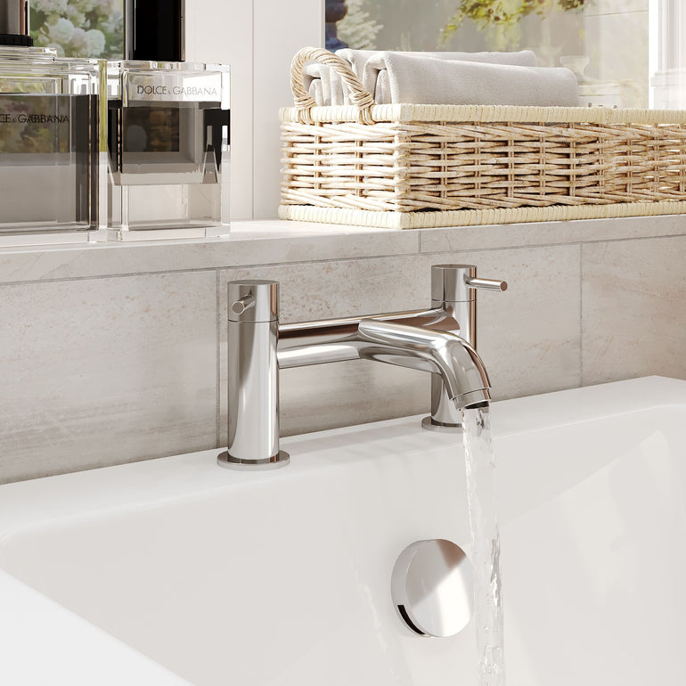 nuie choice Cartegena Chrome Bath Filler - Lifestyle image