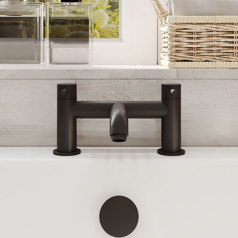 nuie choice Cartegena Matt Black Bath Filler - Lifestyle image