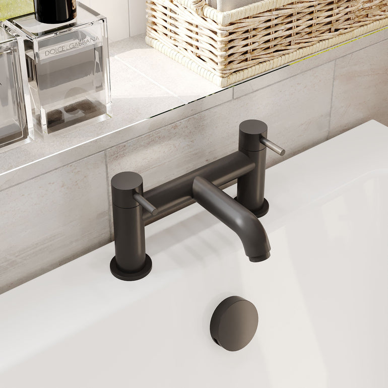 nuie choice Cartegena Matt Black Bath Filler - Lifestyle image