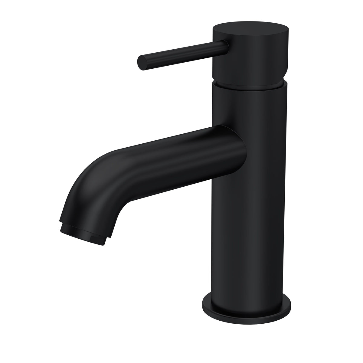 nuie choice Cartegena Matt Black Mono Basin Mixer With Push Button Waste - Main product image