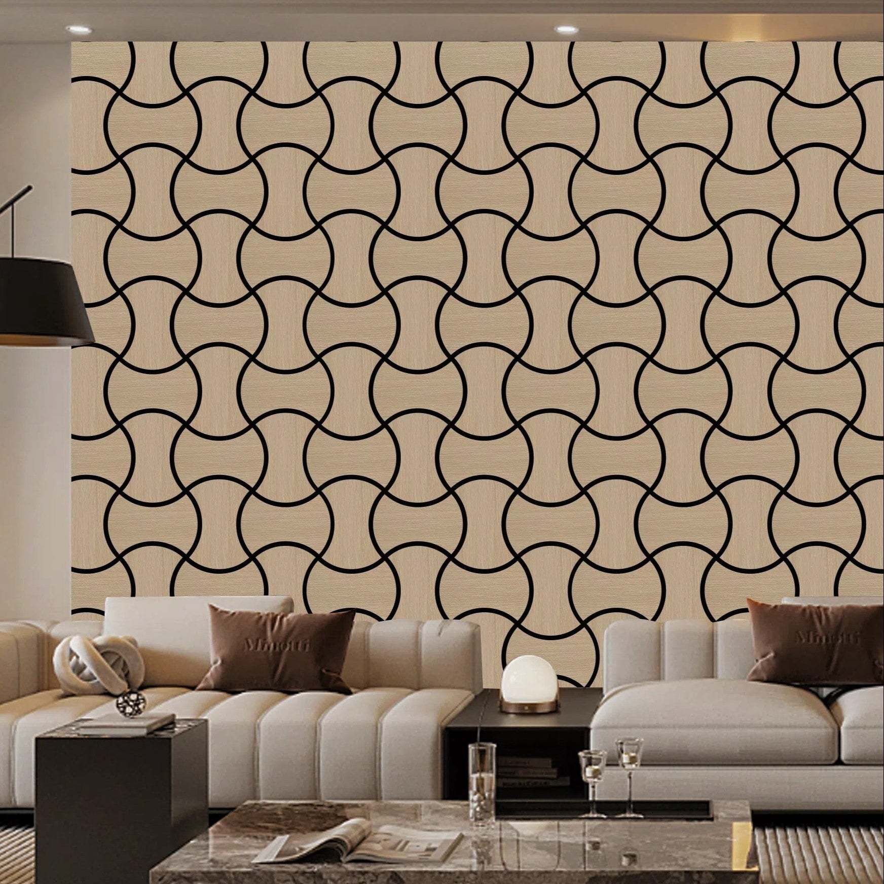 Acoustic Geometric Tessellate Panel – Light Oak - 600mm x 600mm ...