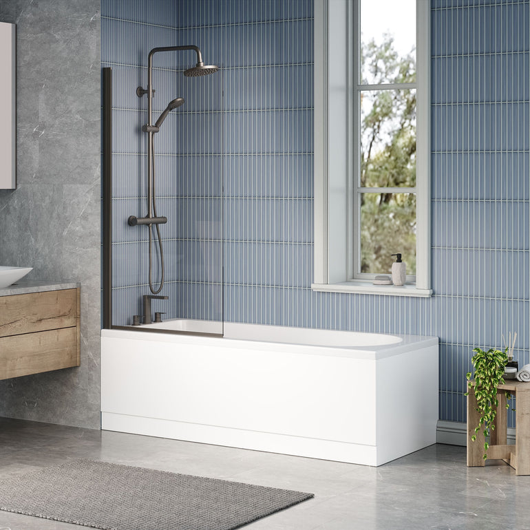 nuie Barmby 1700mm x 700mm Round Single Ended Bath With Legs - Lifestyle image