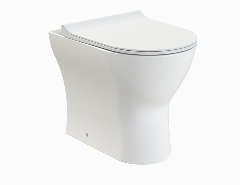 nuie Freya Round Back to Wall Toilet Pan With Seat - Main product image