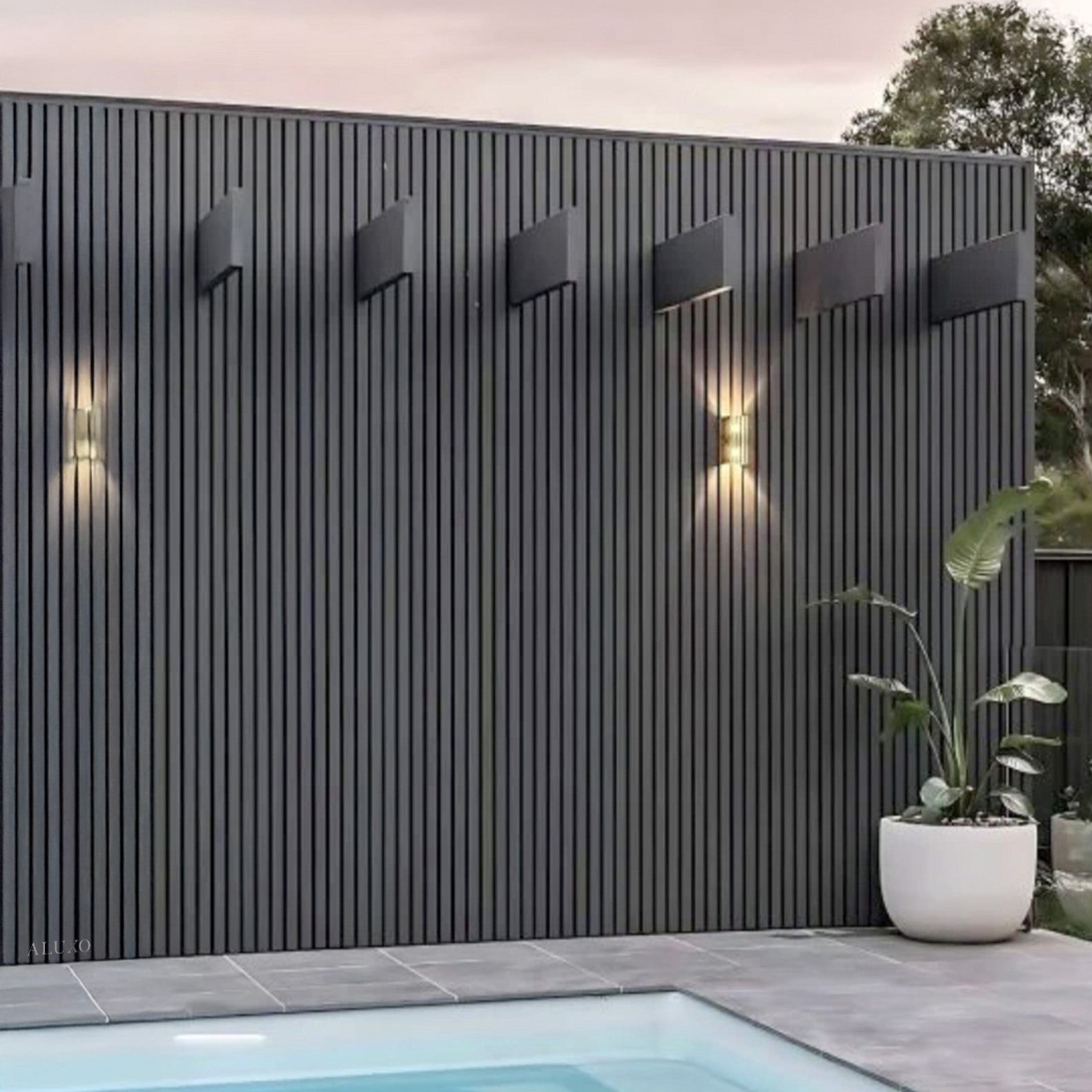 Premium Outdoor Composite Slat Wall Panels - 150x22cm & 180x22cm - Bla ...