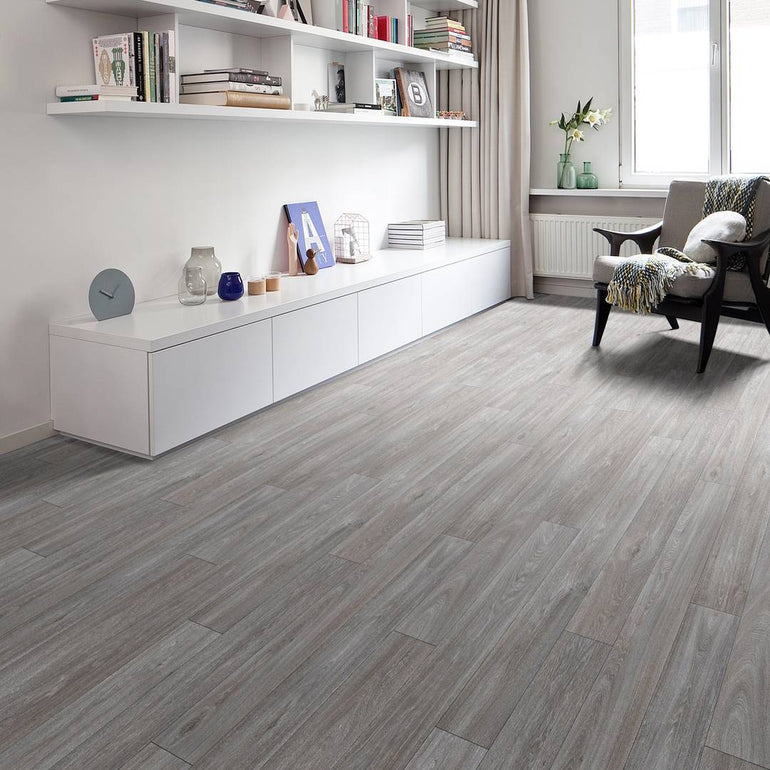 Luxury Tibet Ash Grey 8mm Laminate Flooring - 1.83m2 Pack