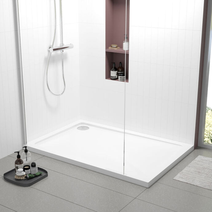 Nuie Pearlstone NTP023 Gloss White rectangular shower tray – manufacturer additional image