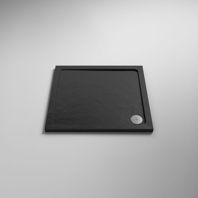 Nuie Pearlstone TR71015 Slate Grey shower tray 1000 x 1000mm – front product view