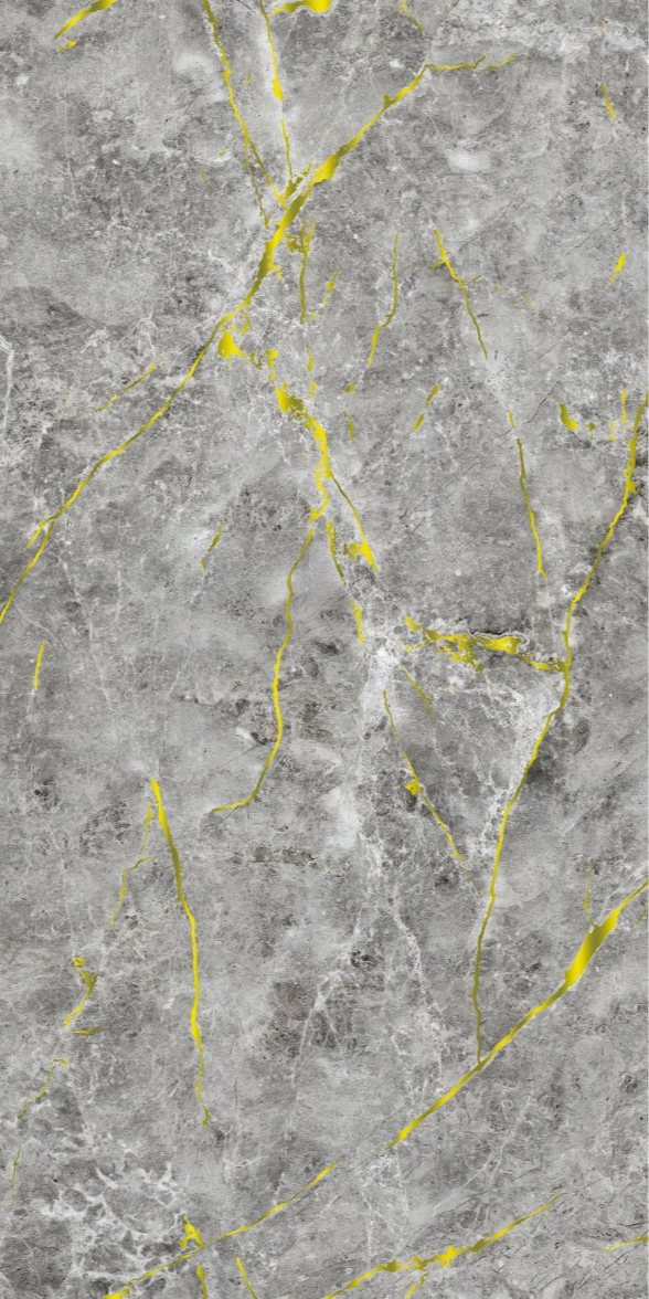 Grey and gold marble effect PVC bathroom wall panel