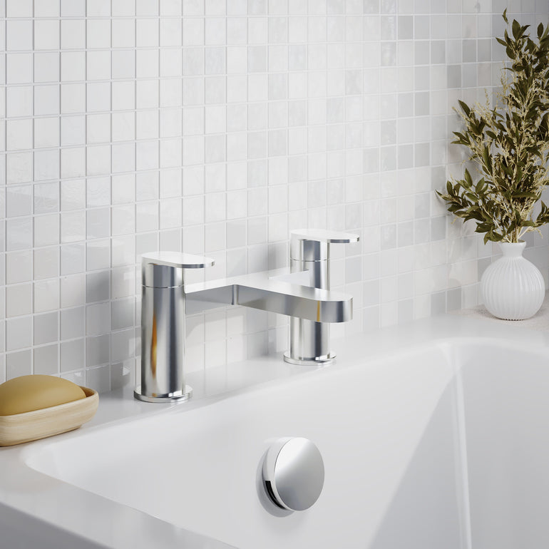 nuie choice Halstatt Chrome Bath Filler - Lifestyle image