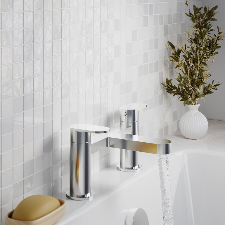 nuie choice Halstatt Chrome Bath Filler - Lifestyle image