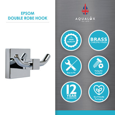 Aquadart Epsom Double Robe Hook